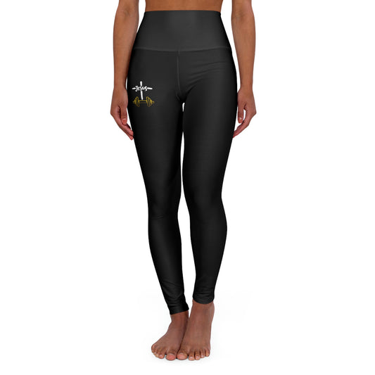 Jesus Cross High Waisted Athletic Leggings