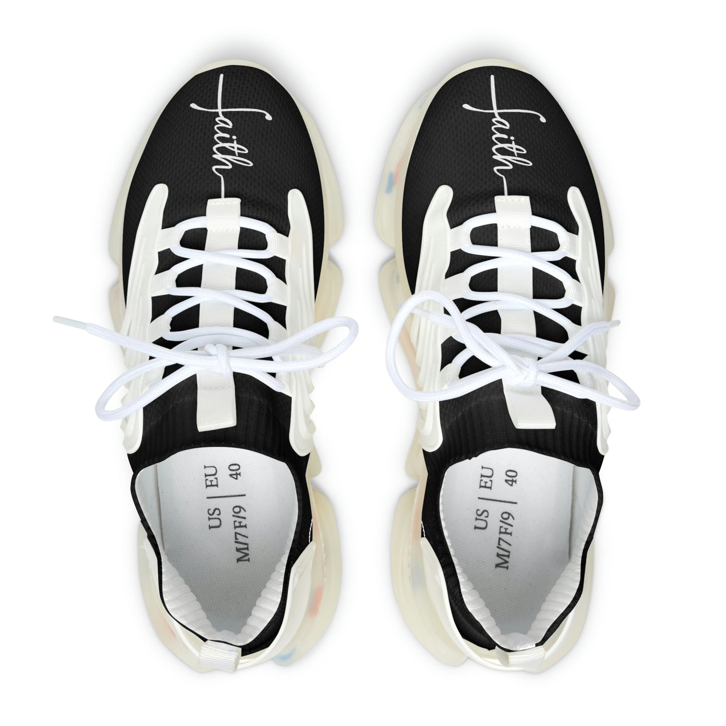 Faith Runner Sneakers (Black & White)