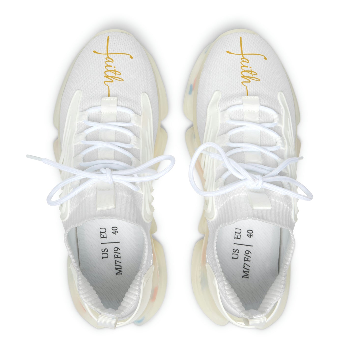 Faith Athletic Sneakers (White & Gold)