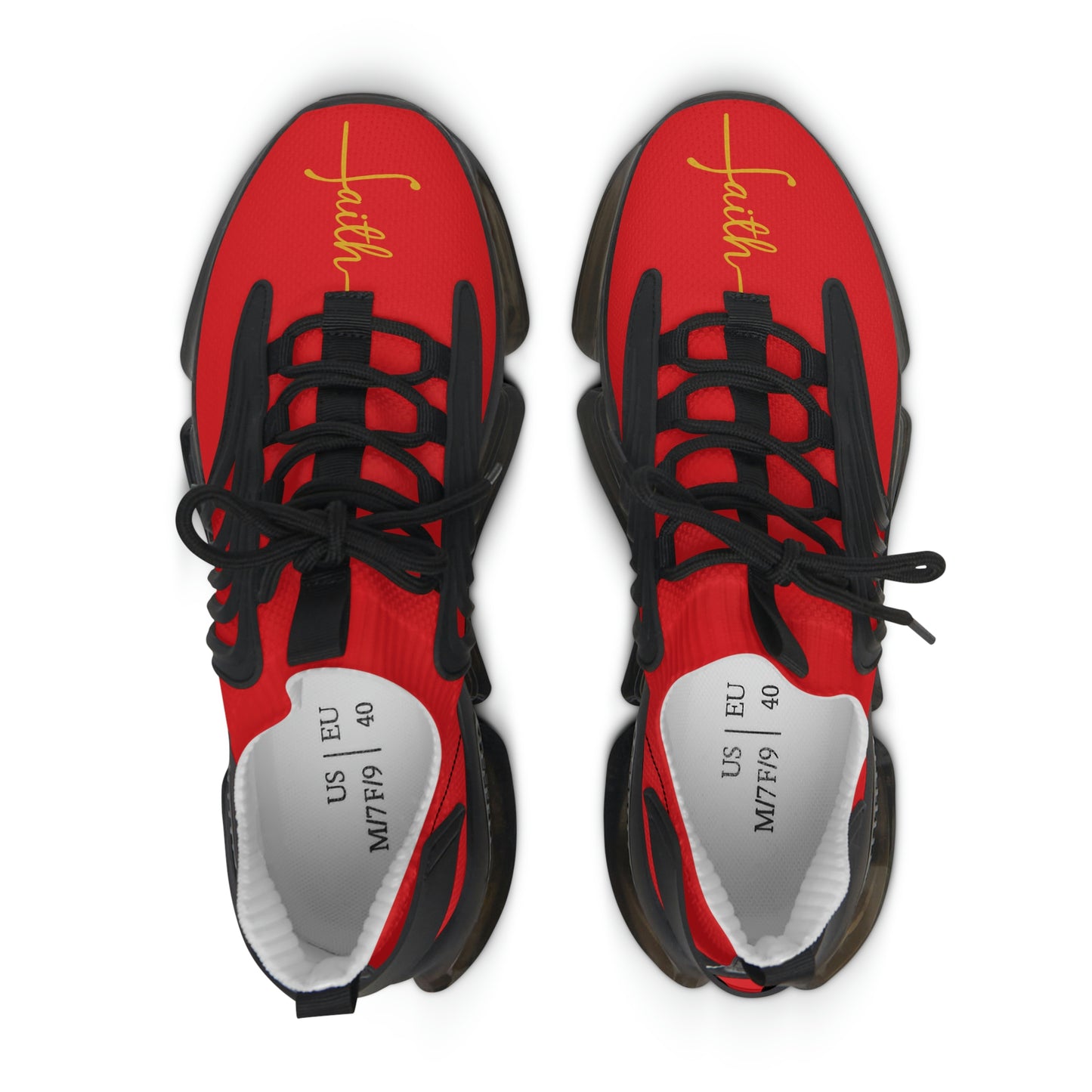 Faith Runner Sneakers (Red Black & Gold)