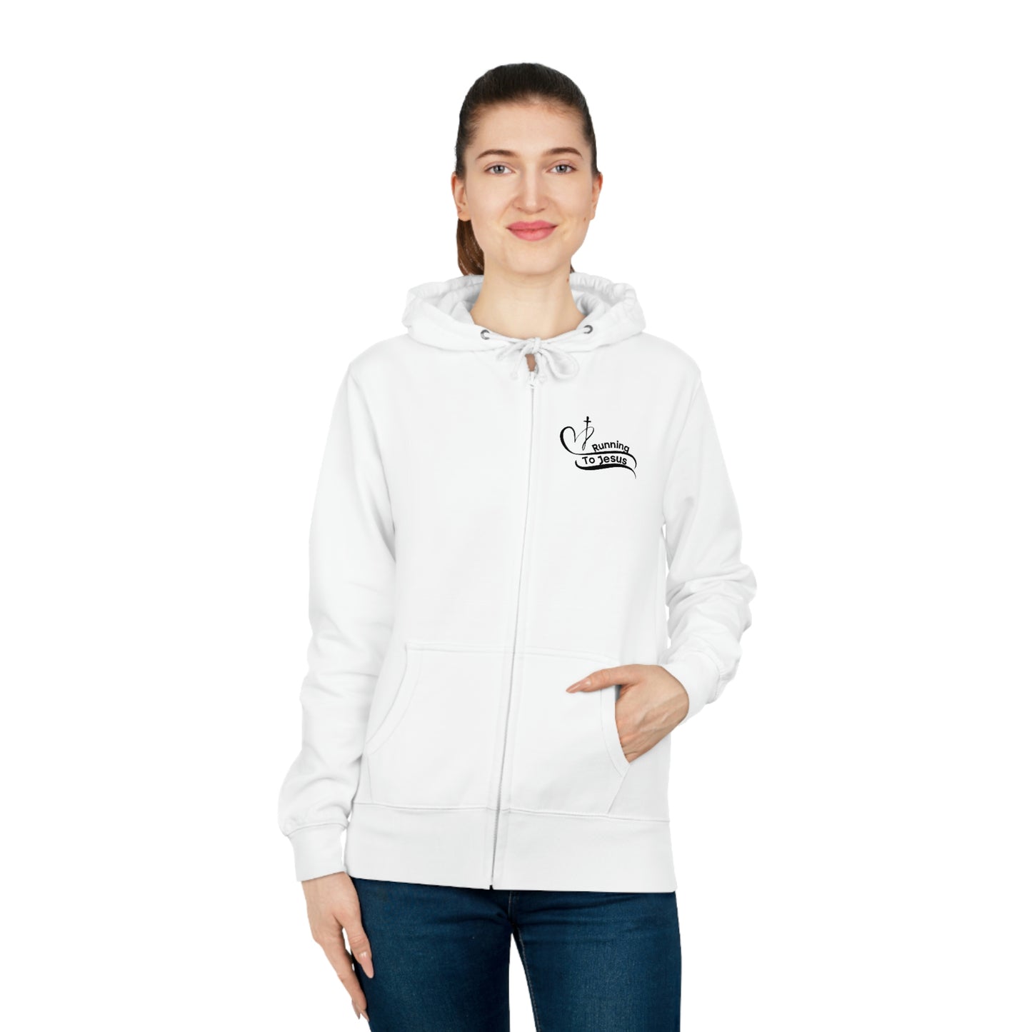 Running To Jesus Athletic Zip Hooded Jacket