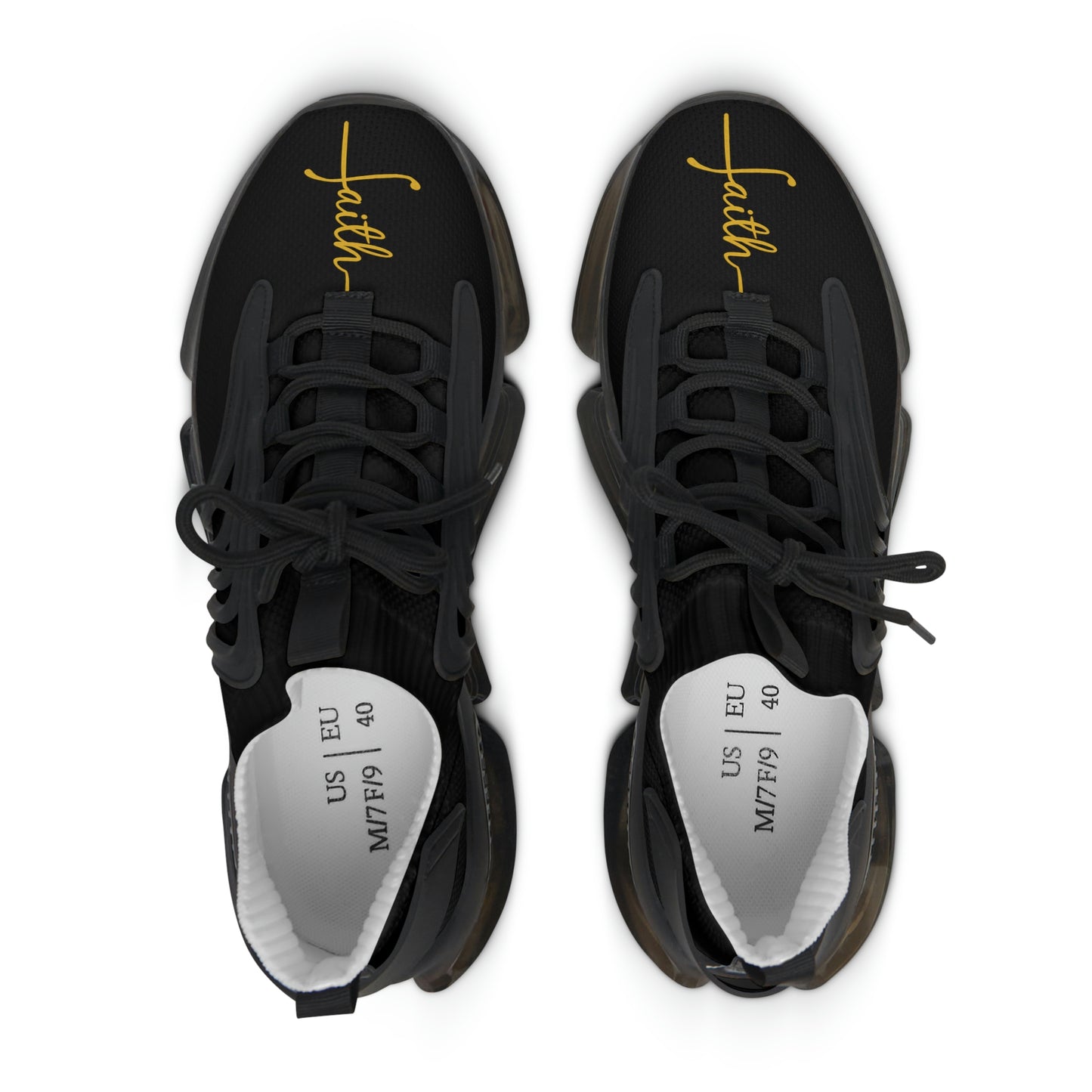 Faith Runner Sneakers (Black & Gold)